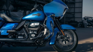 customizar motos harley davidson - moto azul 